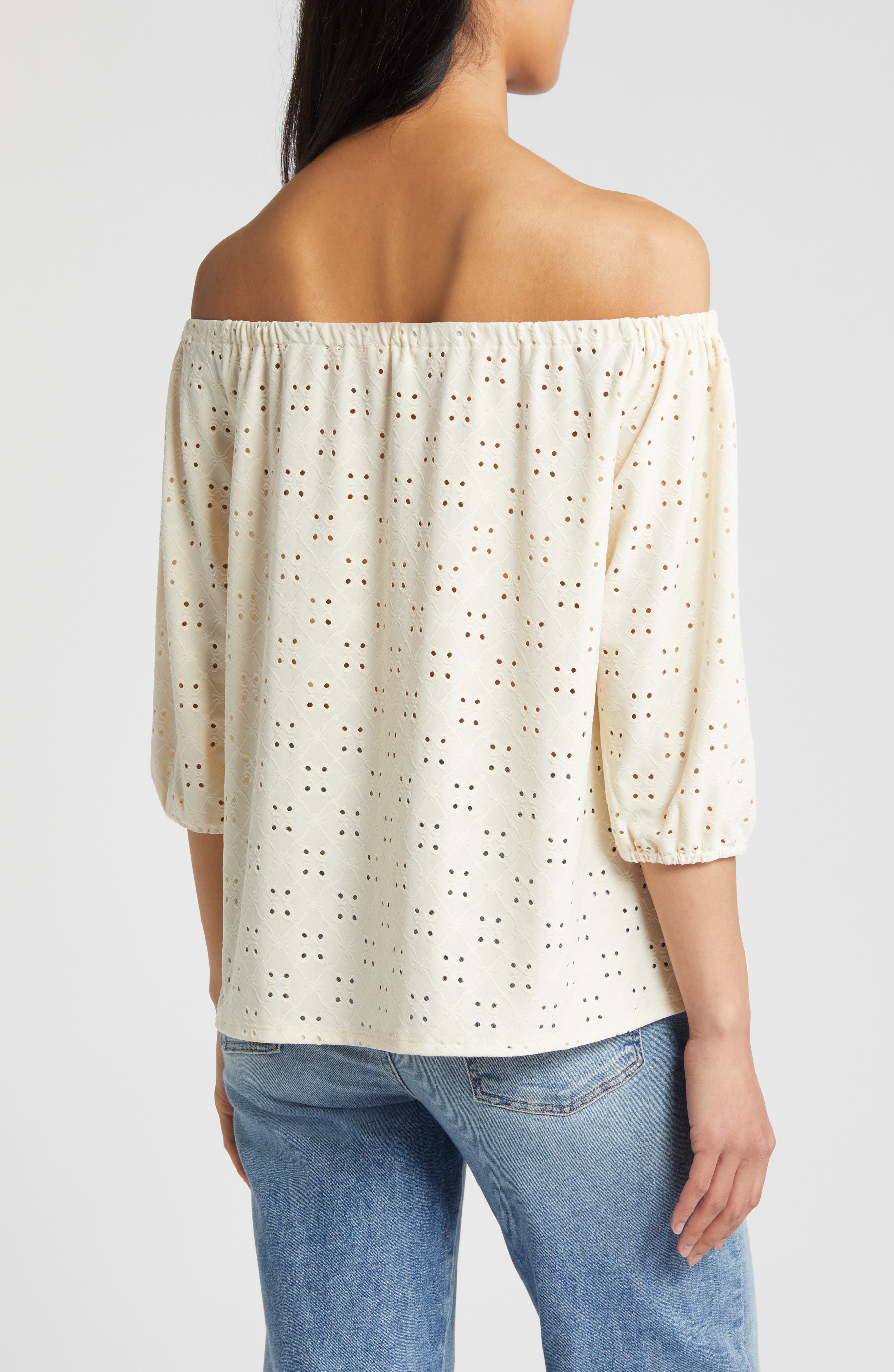 Eyelet Off the Shoulder Top - image 4