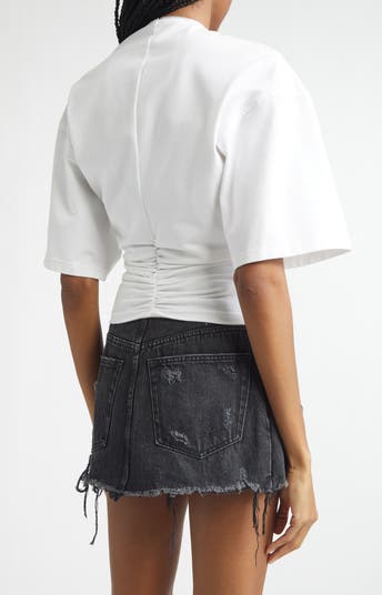 Alexander Wang Ruched Knit Zip Top | Nordstrom