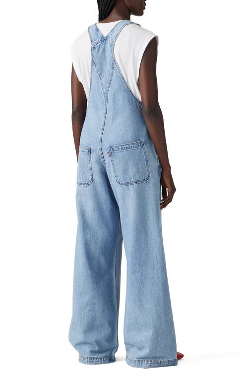 Levi's Baggy Denim Overalls In Blue
