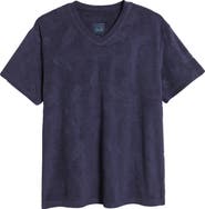 Majestic International Shadow Hibiscus Short Sleeve V-Neck T-Shirt