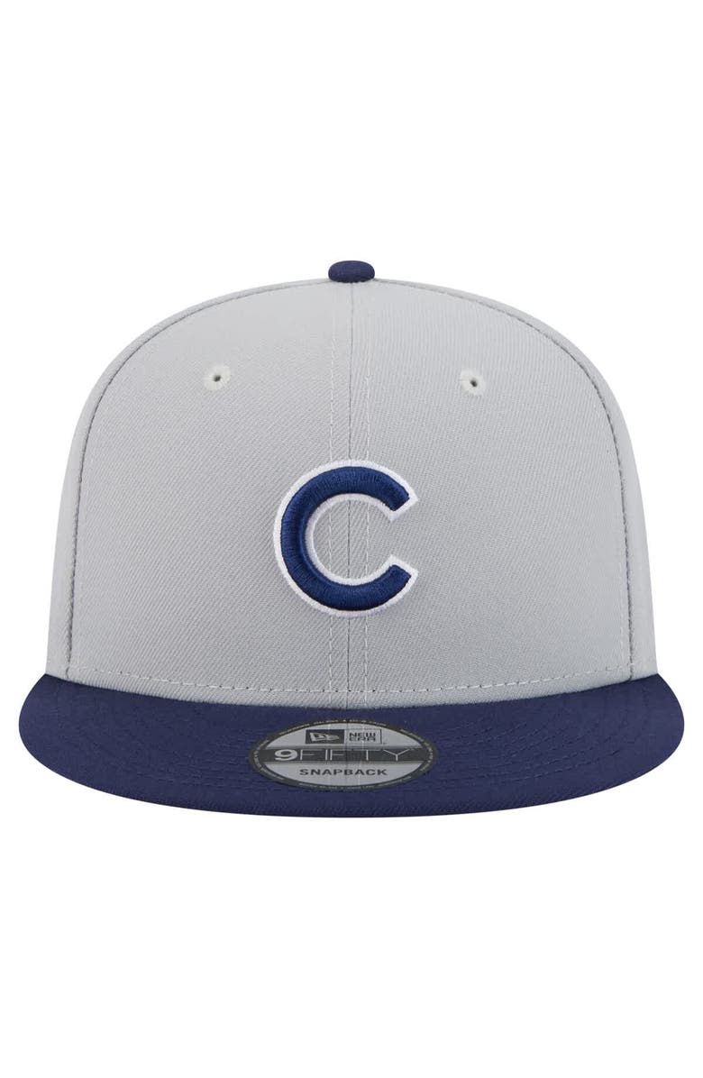 New Era Men's New Era Gray/Navy Chicago Cubs 2-Tone Color Pack 9FIFTY Snapback Hat, Alternate, color, 