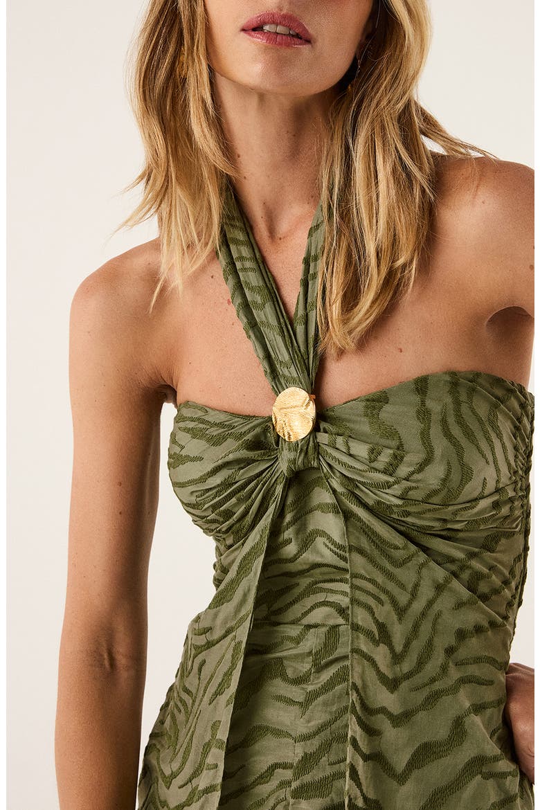 Marilyn Long Cover-Up Dress, Alternate, color, DARK GREEN