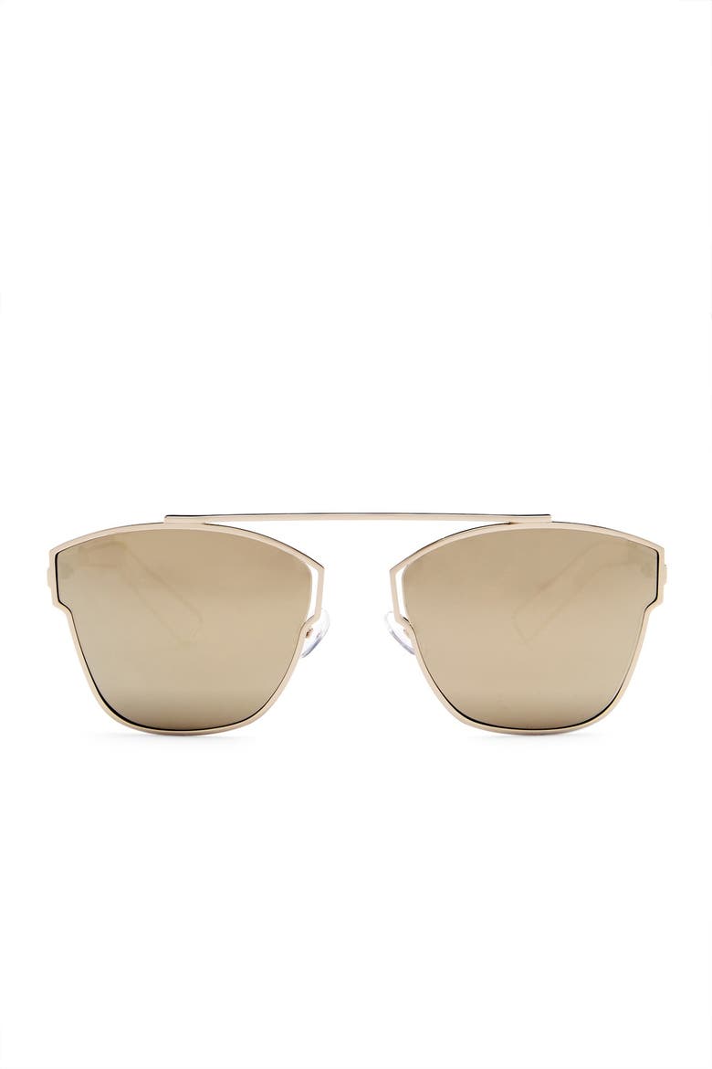 Emery 59mm Geo Sunglasses, Main, color, SILVER/BLACK