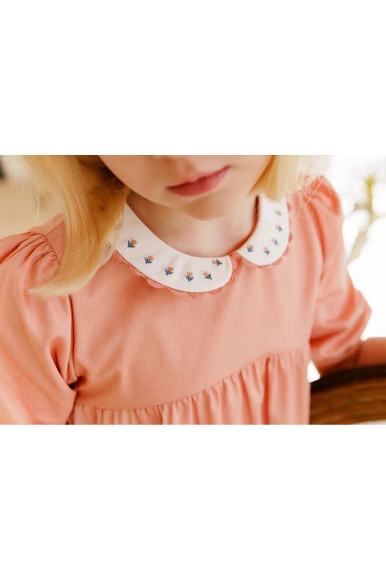 Looms Wave Collection - Tulip Collar 3/4 Dress for Little Kids, Alternate, color, Rose
