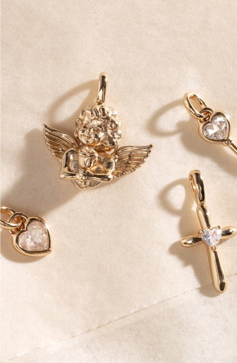 MADE BY MARY Cherub Charm, Alternate, color, Gold