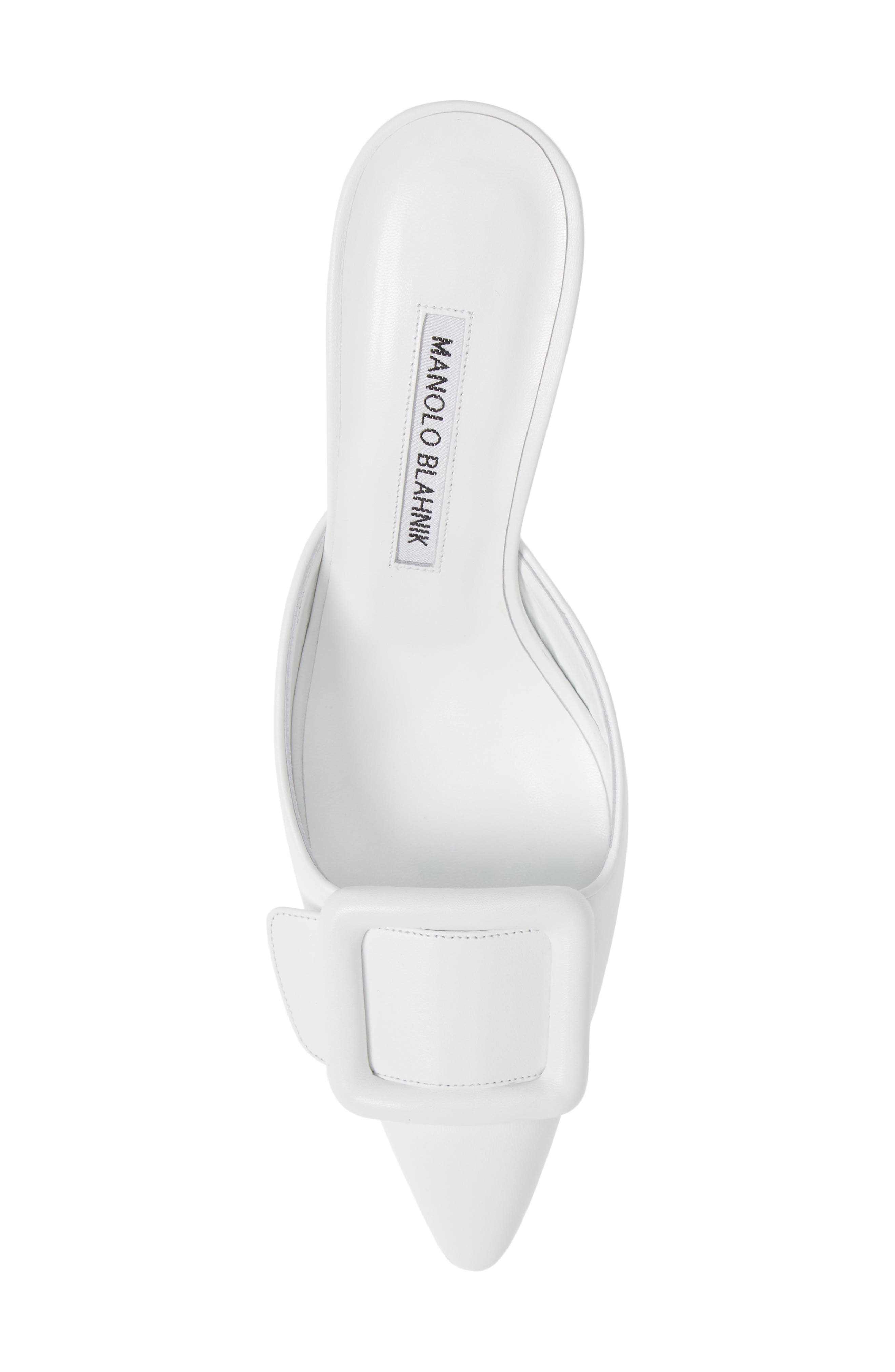 Manolo Blahnik Maysale Buckle Pointed Toe Mule, Alternate, color, 