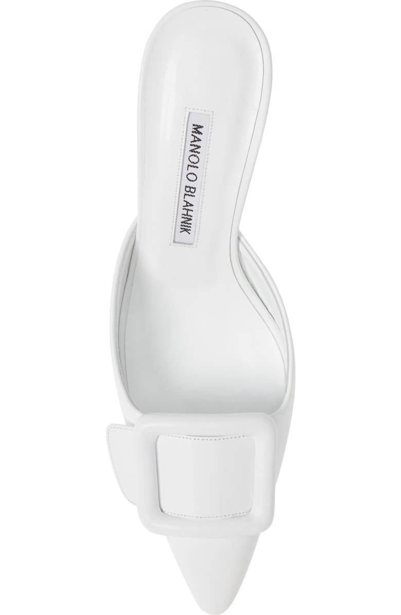 Manolo Blahnik Maysale Buckle Pointed Toe Mule, Alternate, color,