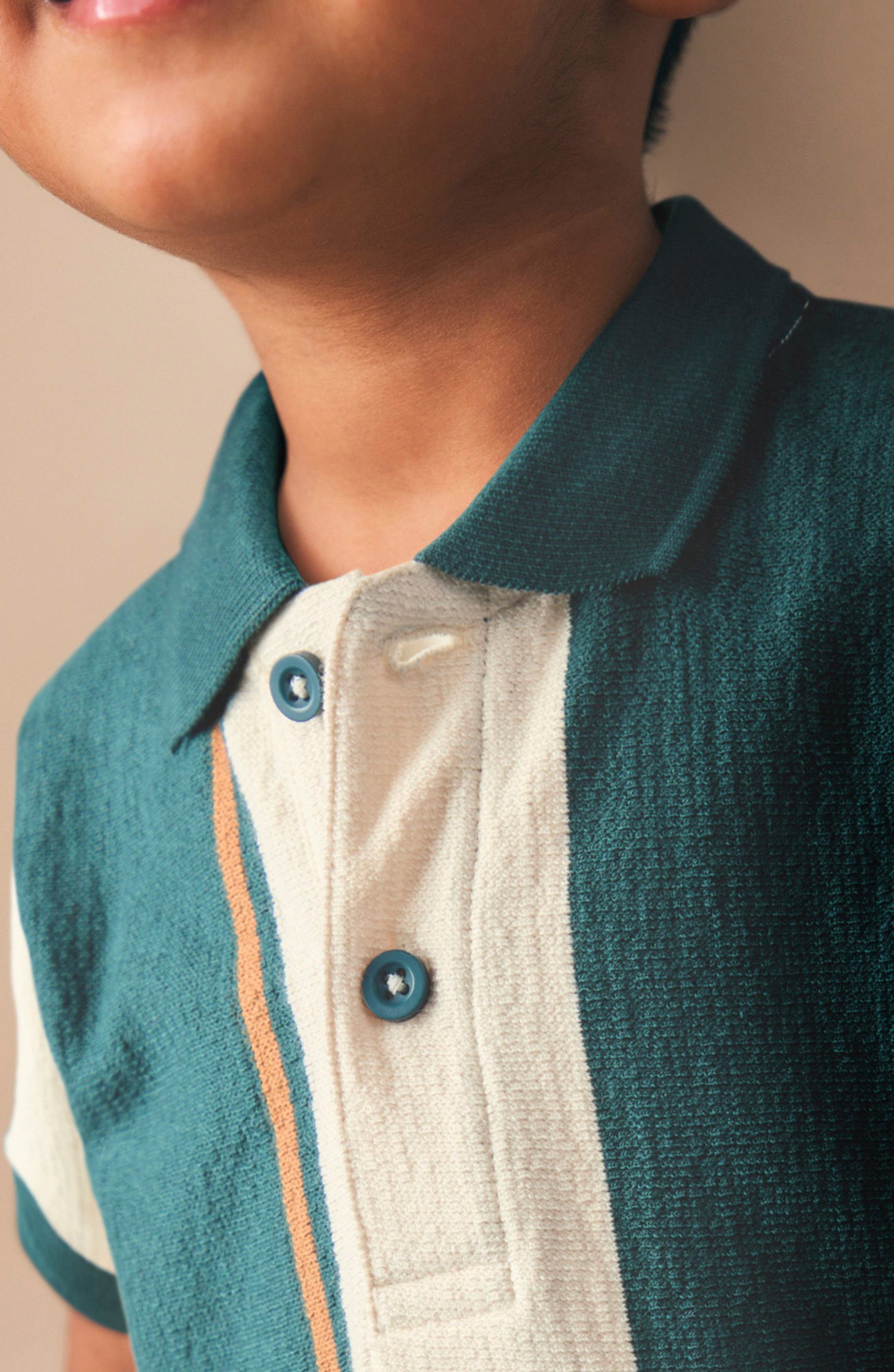 NEXT Kids' Stripe Polo & Shorts Set — фото 6