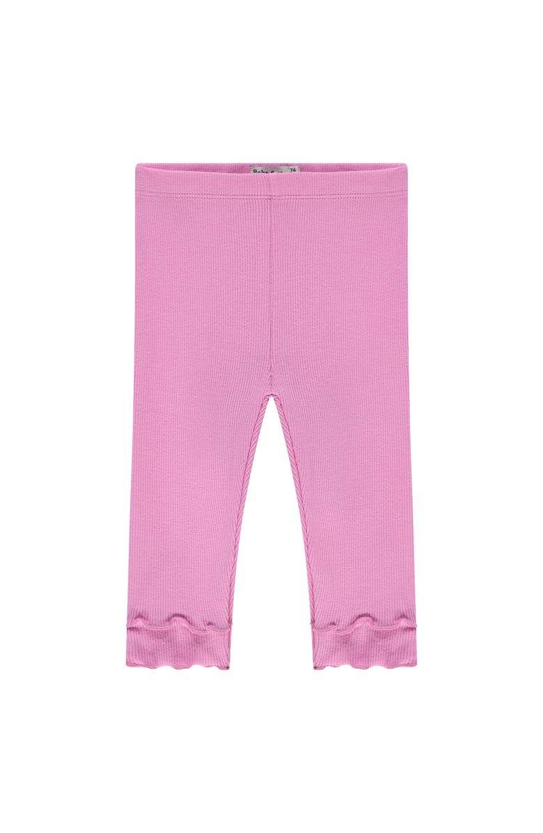 BABYFACE Lettuce Hem Ribbed Legging, Main, color, Candy