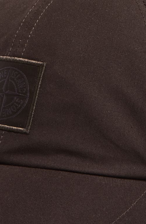 Stone Island Ghost Compass Logo Patch Baseball Cap In Brown