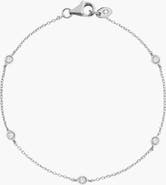 Aurate New York Lab Grown White Sapphire Station Bracelet
