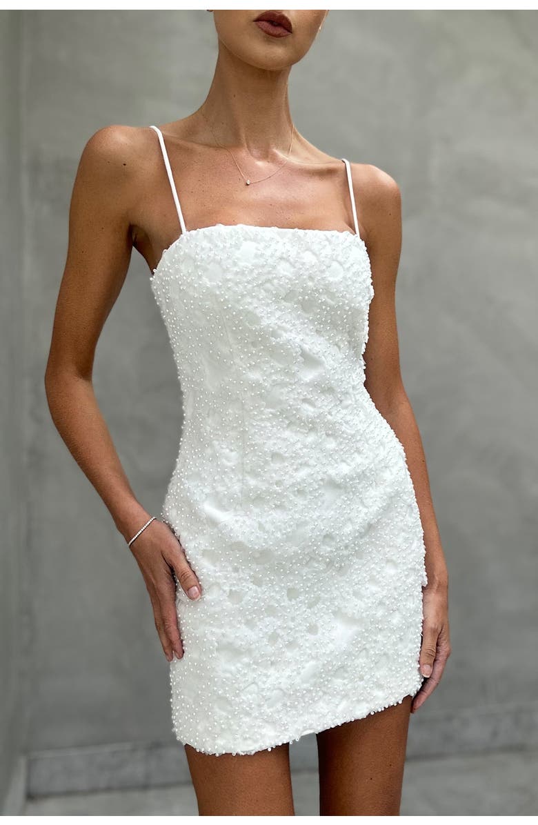 AtoÌr Maple Mini Dress, Alternate, color, Ivory