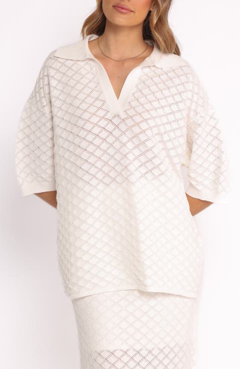 Meera Pointelle Knit Top