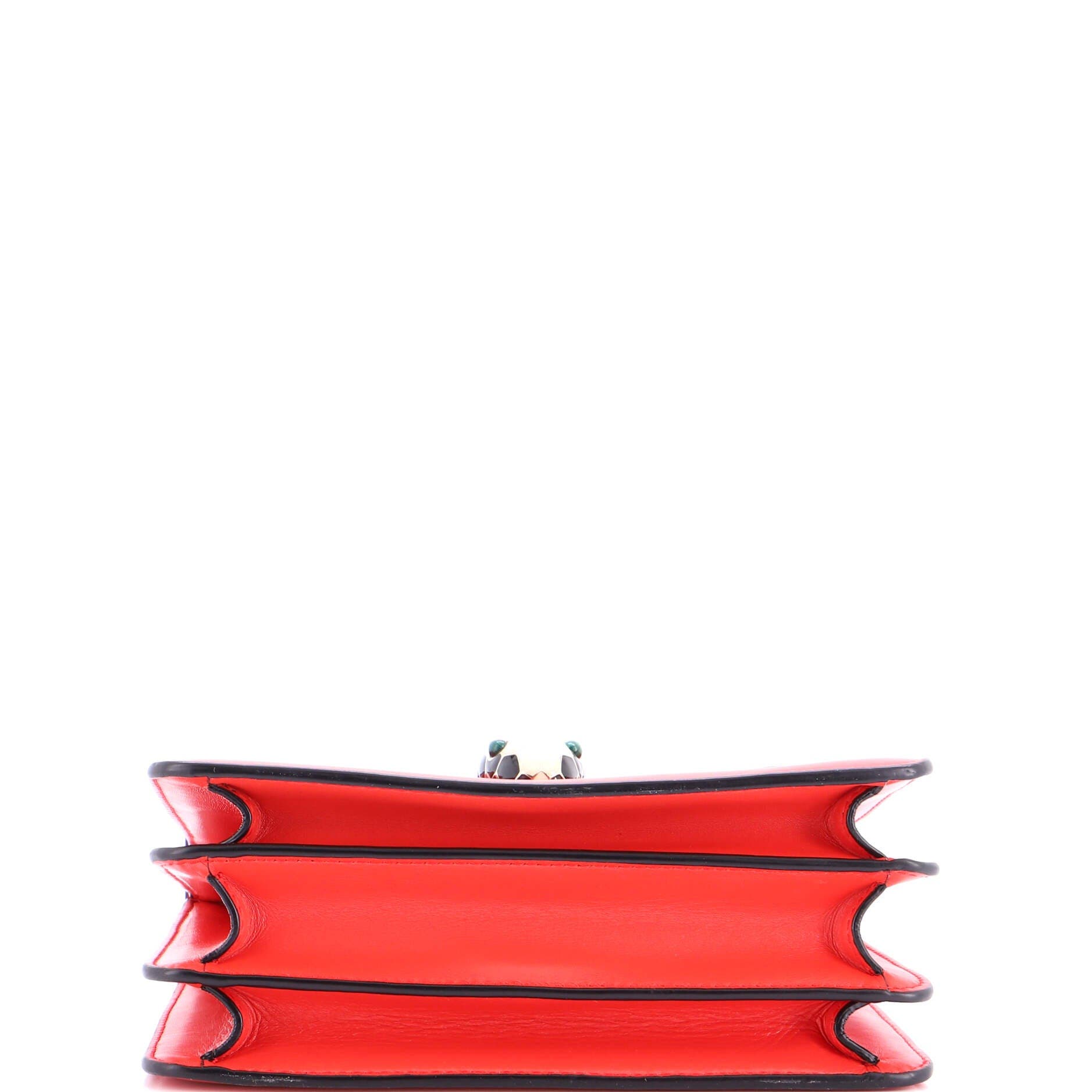 Serpenti Forever Top Handle Bag Leather Small, Alternate, color, Red