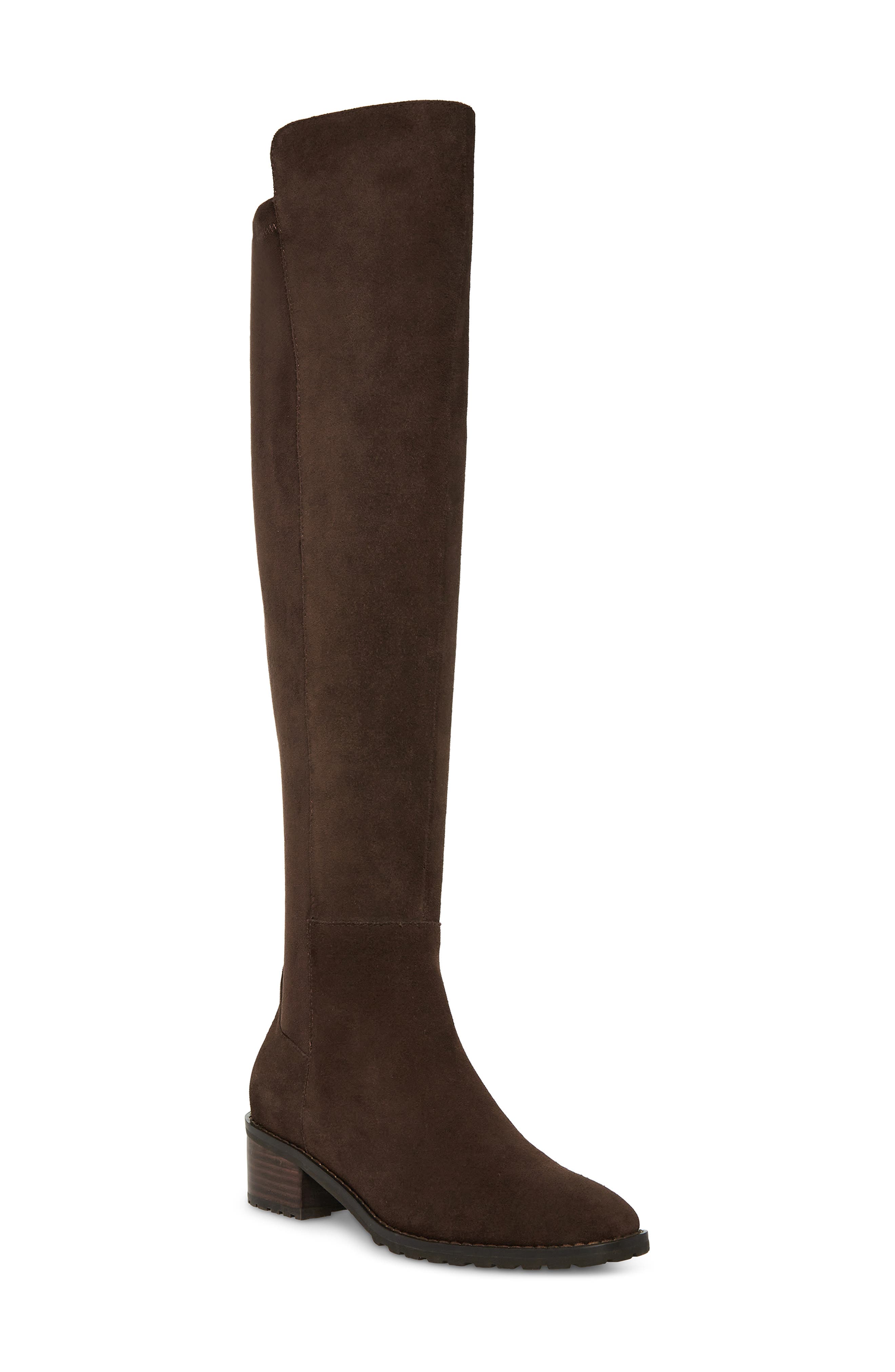 Swagg Waterproof Over the Knee Boot, Main, color, CHOCOLATE SUEDE
