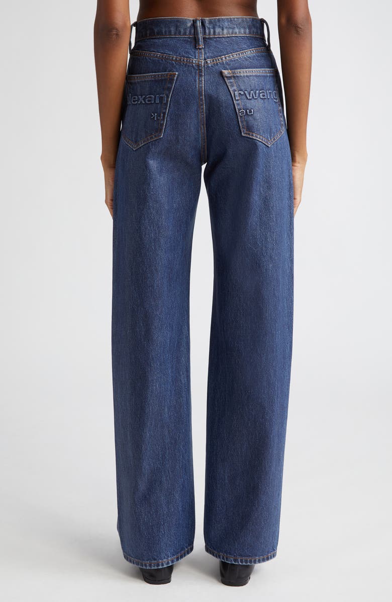 Alexander Wang EZ Mid Rise Coated Denim Straight Leg Jeans, Alternate, color,