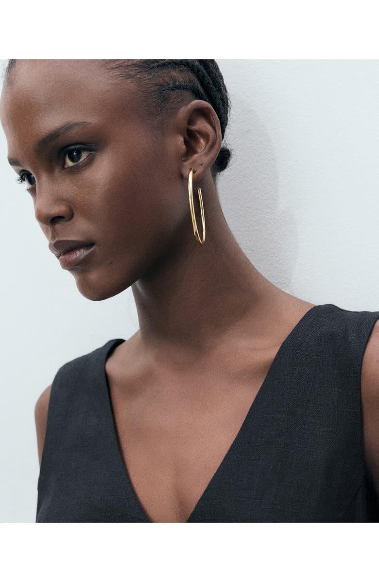 MANGO Belted Linen Dress, Alternate, color, Black