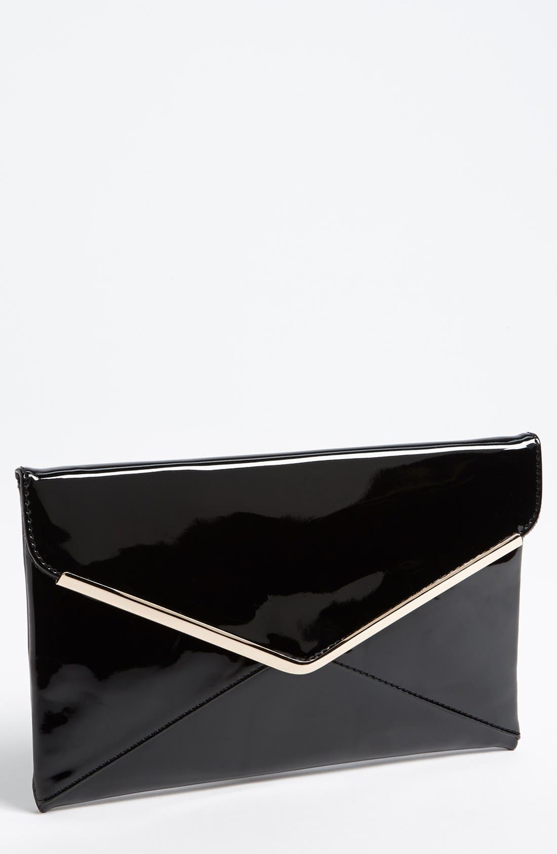 Envelope Clutch, Main, color, BLACK PATENT