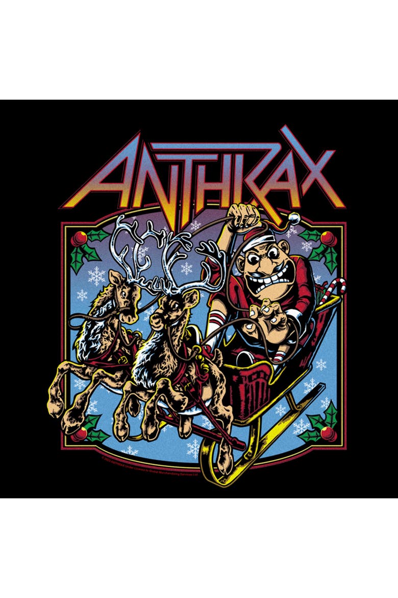 Men's Anthrax Not Man Sleigh  Graphic T-Shirt, Alternate, color, Black