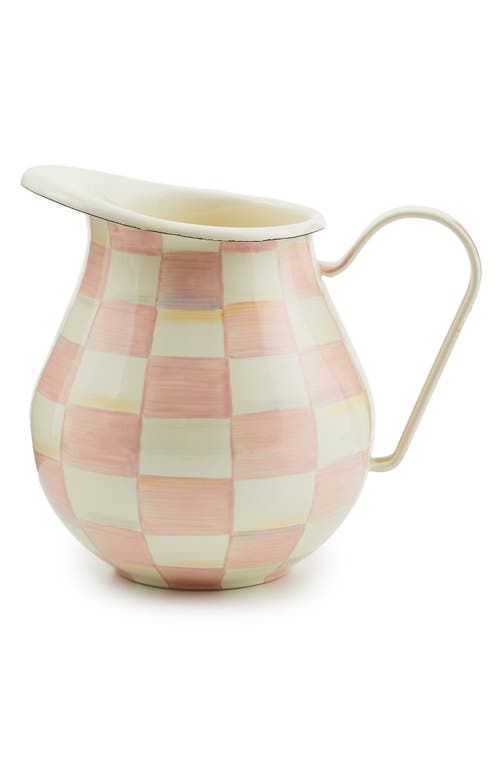 Mackenzie-childs Rosy Check Enamel Creamer