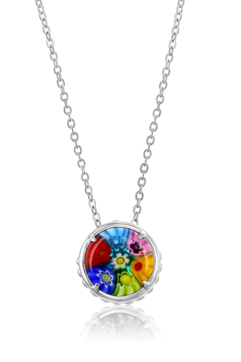 Venetian Murano Glass Pendant Necklace, Main, color, MULTI-COLOR