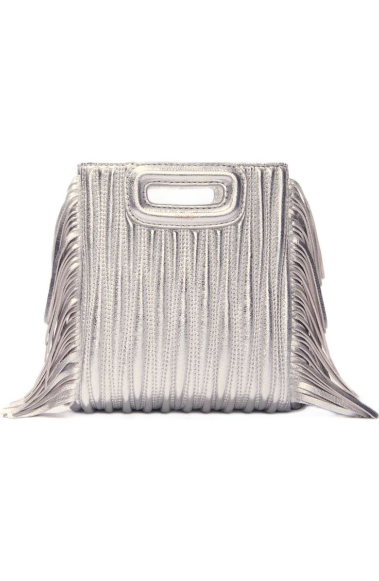 maje Metallic quilted leather M Mini bag, Main, color,