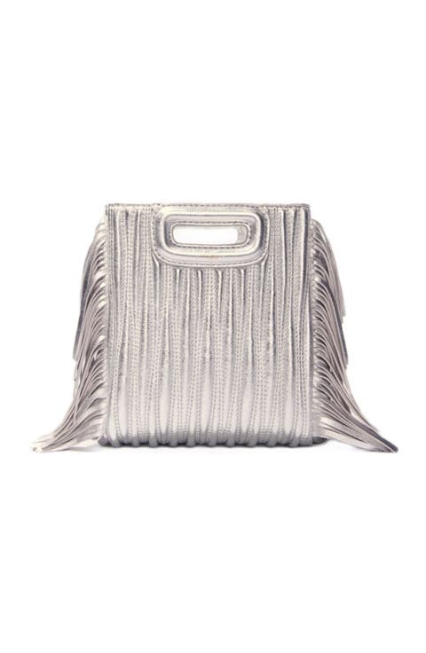 majeページ Metallic quilted leather M Mini bag Black / Gray For Women