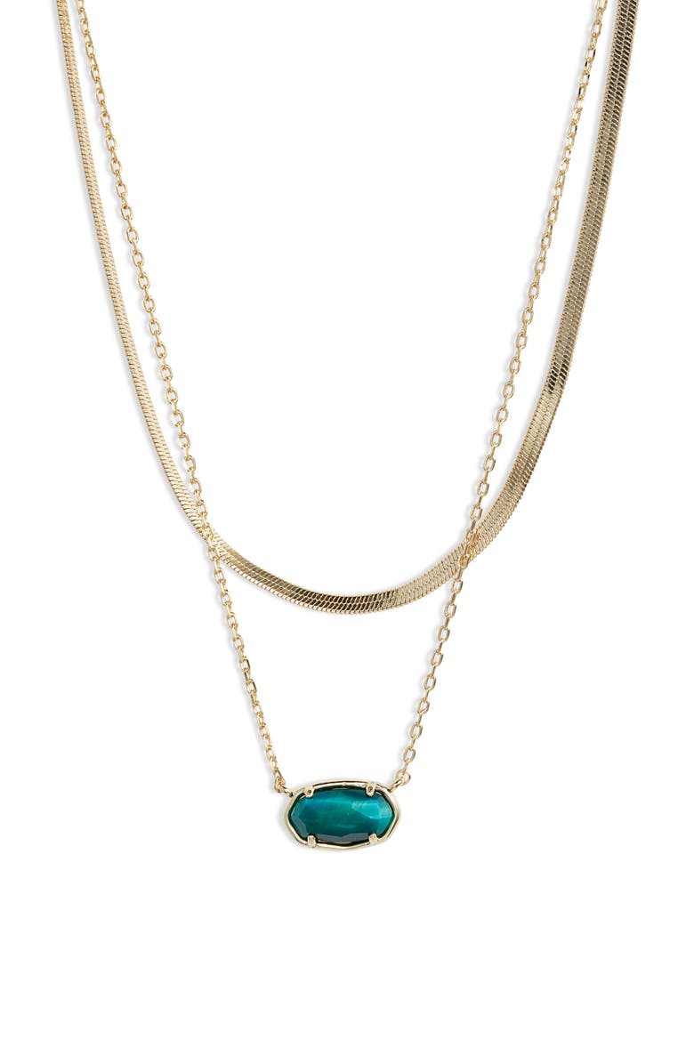 Kendra Scott Grayson Herringbone Multistrand Pendant Necklace, Main, color,