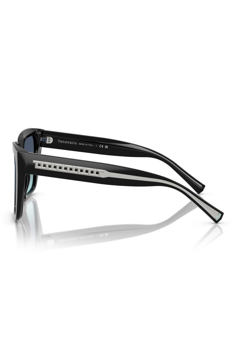 55mm Gradient Square Sunglasses, Alternate, color, BLACK / AZURE GRADIENT BLUE