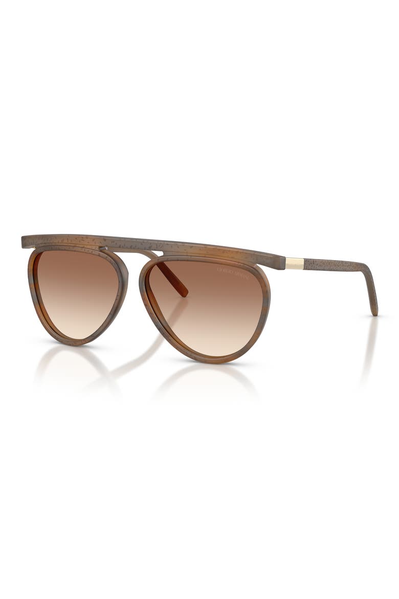 58mm Pilot Sunglasses, Alternate, color, MATTE STRIPED BROWN / BROWN