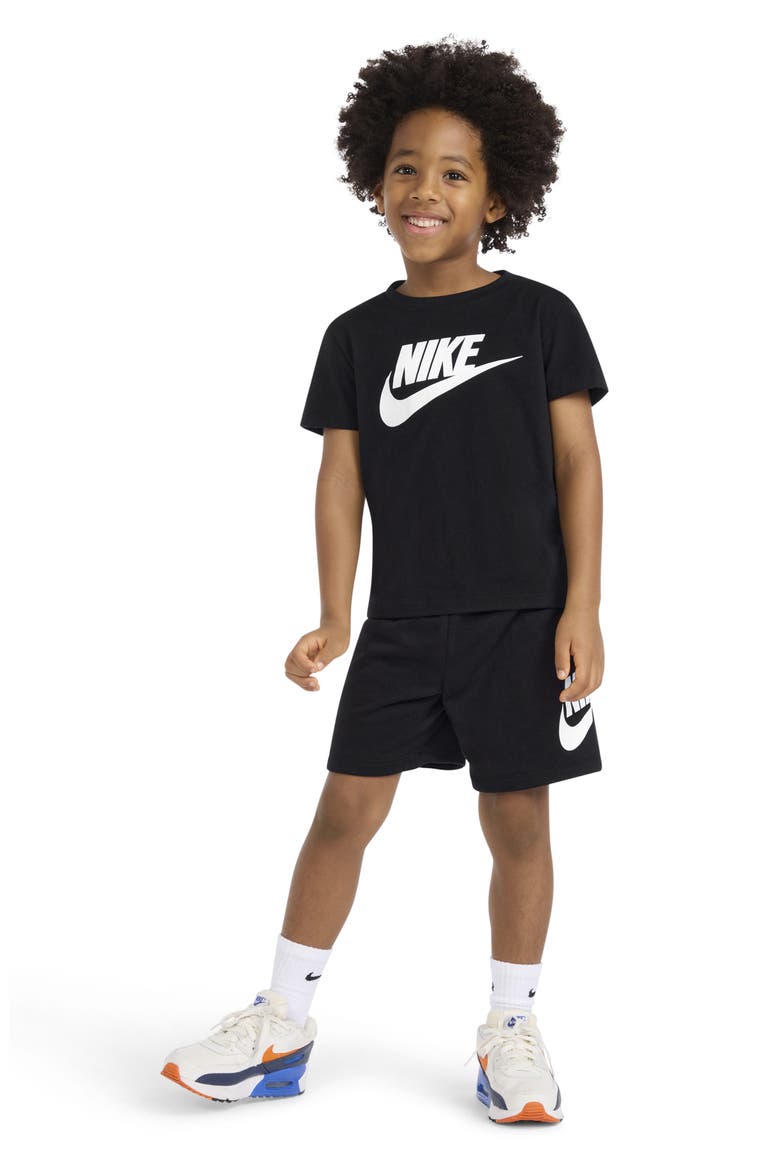 Kids' Club Logo Graphic T-Shirt & Shorts Set, Alternate, color, BLACK