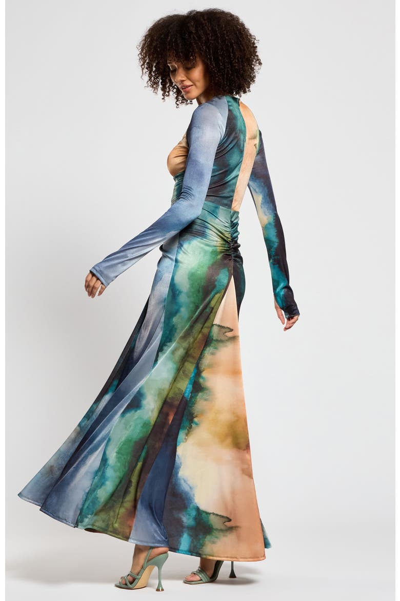 Cordelia Dress, Alternate, color, Blur print