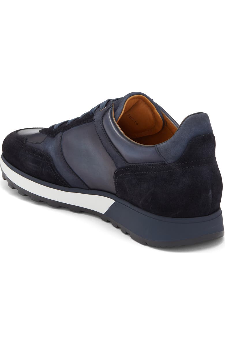 Magnanni Mixed Media Sneaker, Alternate, color, Navy