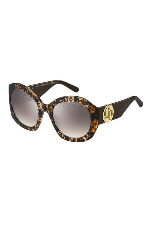 Marc Jacobs 56mm Round Sunglasses In Pattern Havana