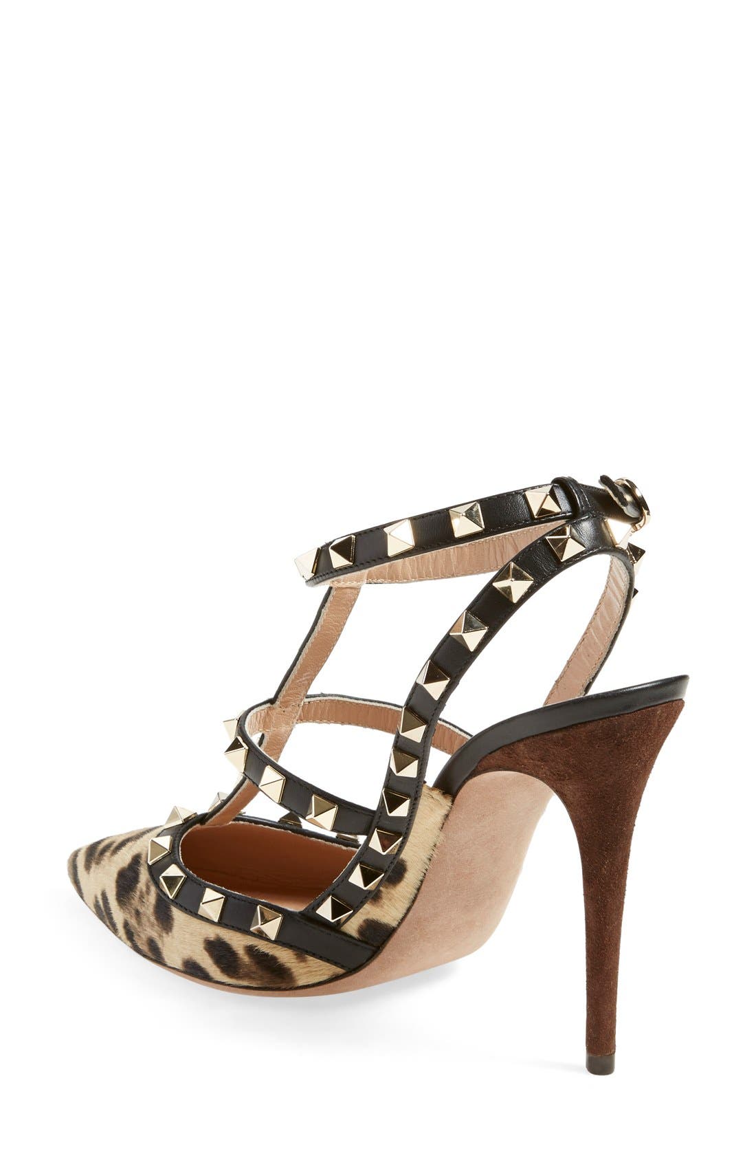 Valentino Garavani 'Rockstud' T-Strap Pump, Alternate, color, 