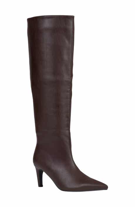 Sutton Faux Leather Knee High Boot