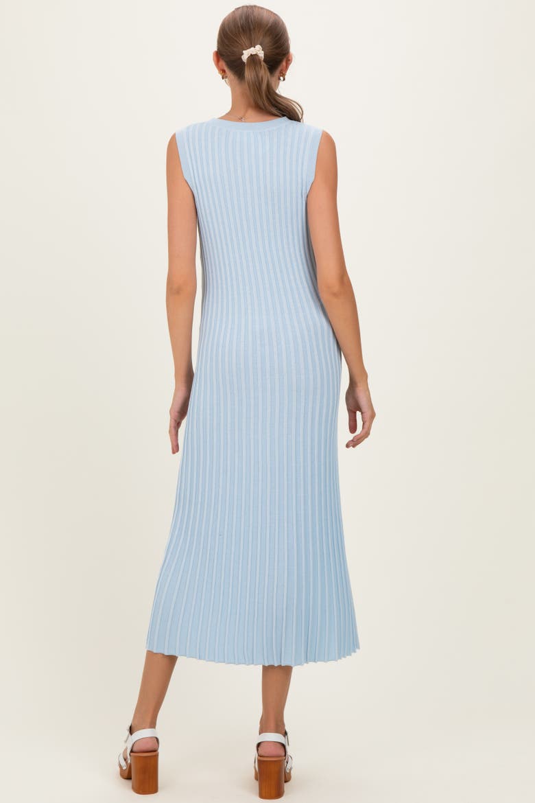 Ribbed Knit Sleeveless Maxi Dress, Alternate, color, Light Blue