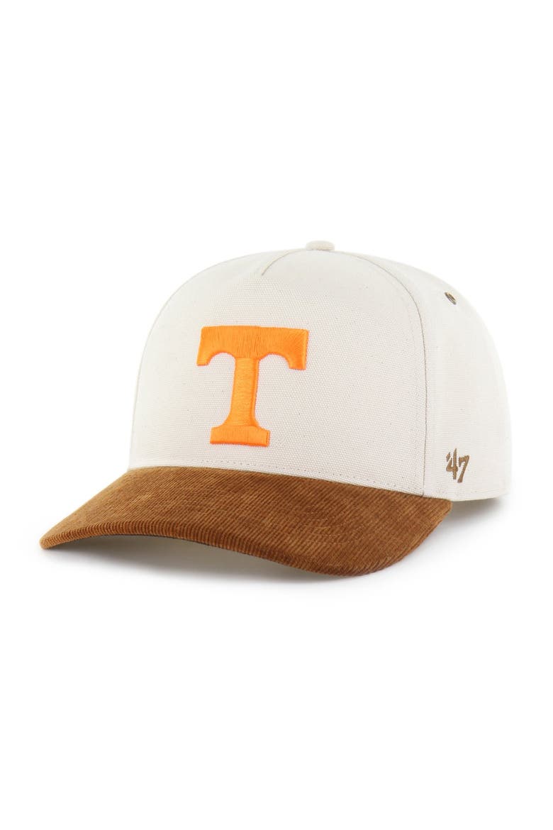 Men's Carhartt x '47 Natural/Brown Tennessee Volunteers Undyed Relaxed Hitch Adjustable Hat, Main, color, Natural