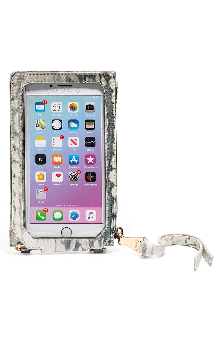 AIMEE Kestenberg Getaway RFID Leather Phone Crossbody Pouch, Alternate, color, 