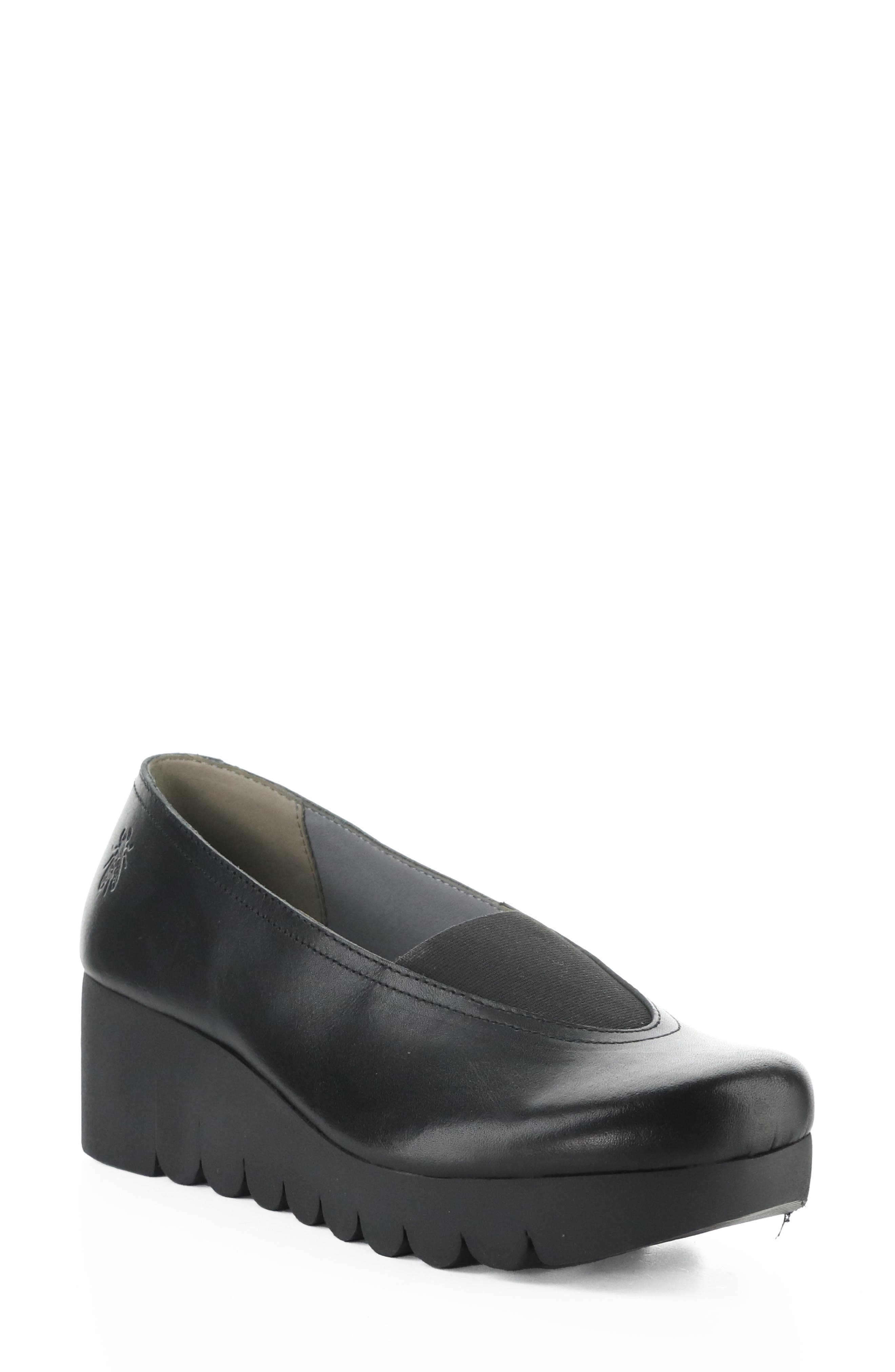Veik Platform Wedge Pump, Main, color, 000 BLACK