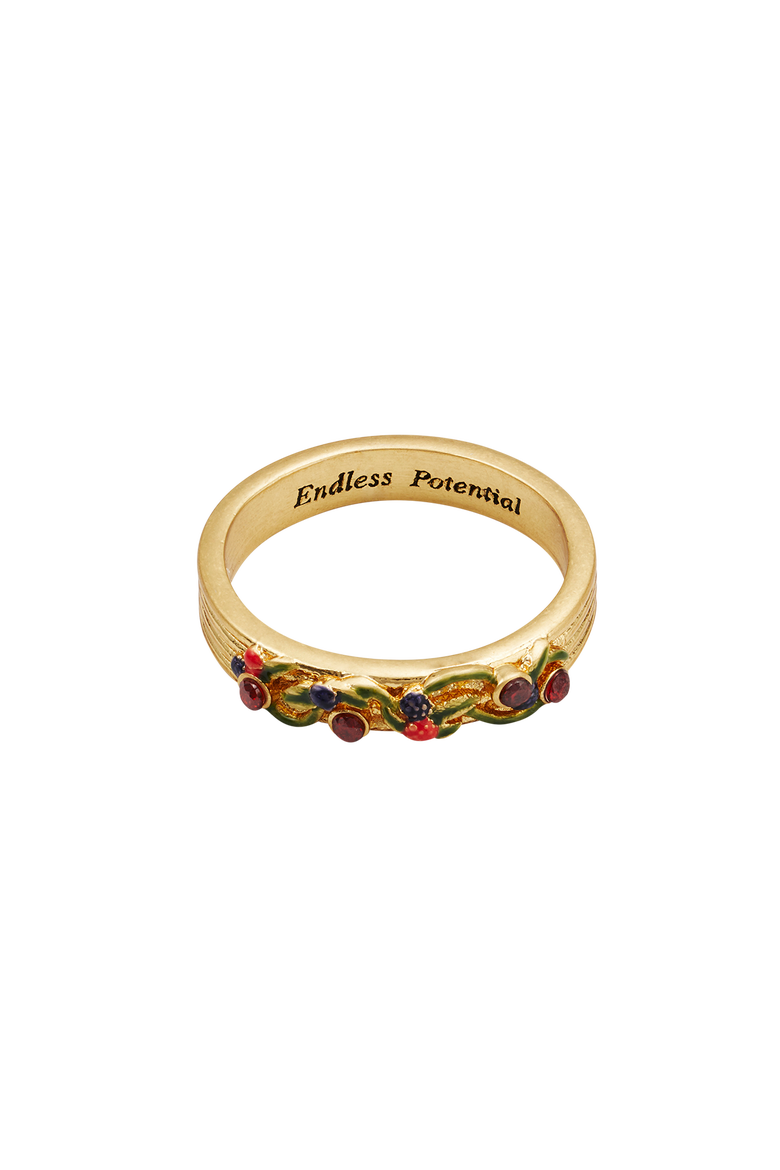 Orla Hedgerow Ring, Alternate, color, Gold
