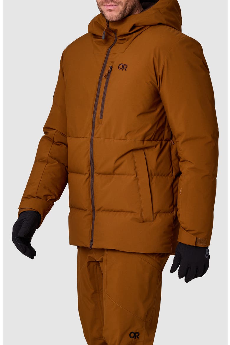 Snowcrew 700 Fill Power Down Hooded Jacket, Alternate, color, PECAN