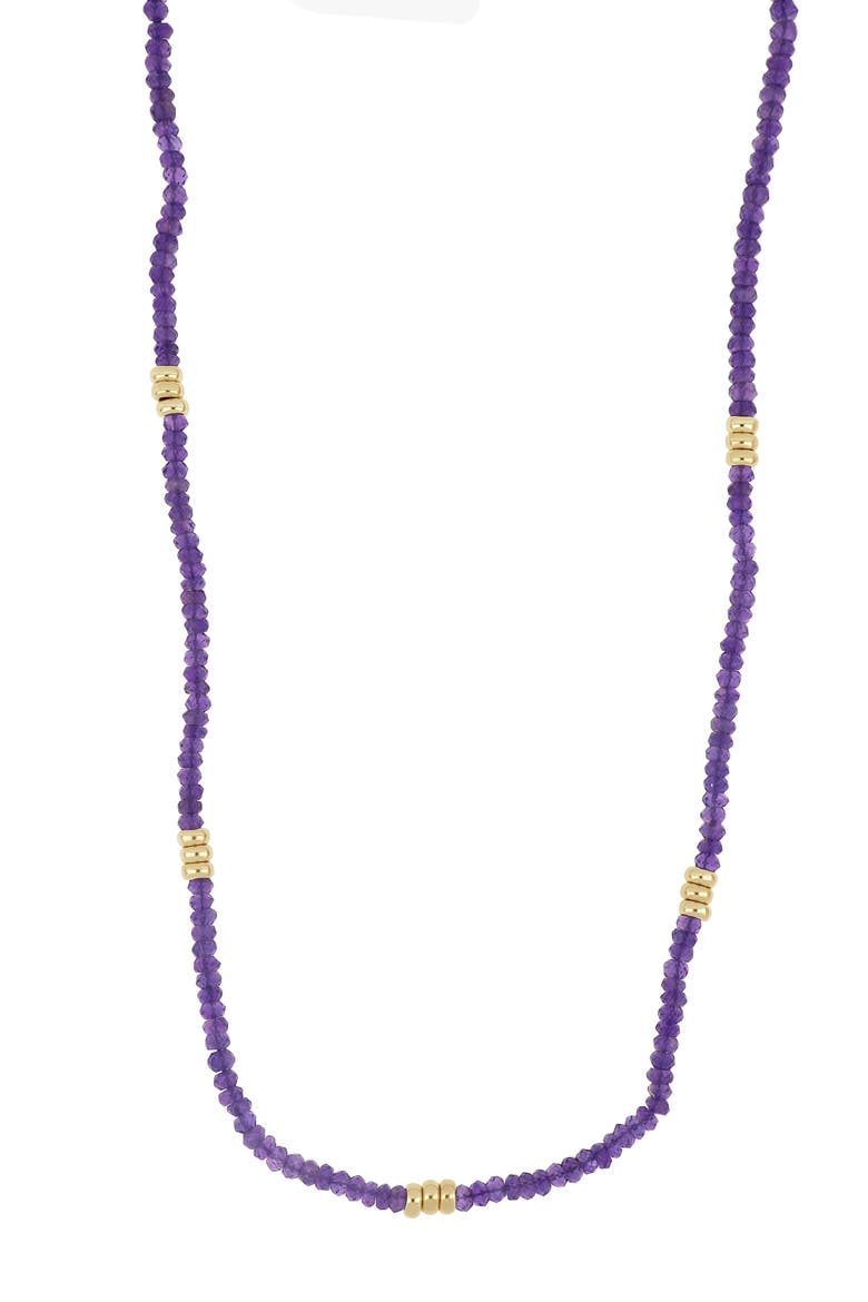 El Mar Amethyst Beaded Necklace (Nordstrom Exclusive), Main, color, 14KY
