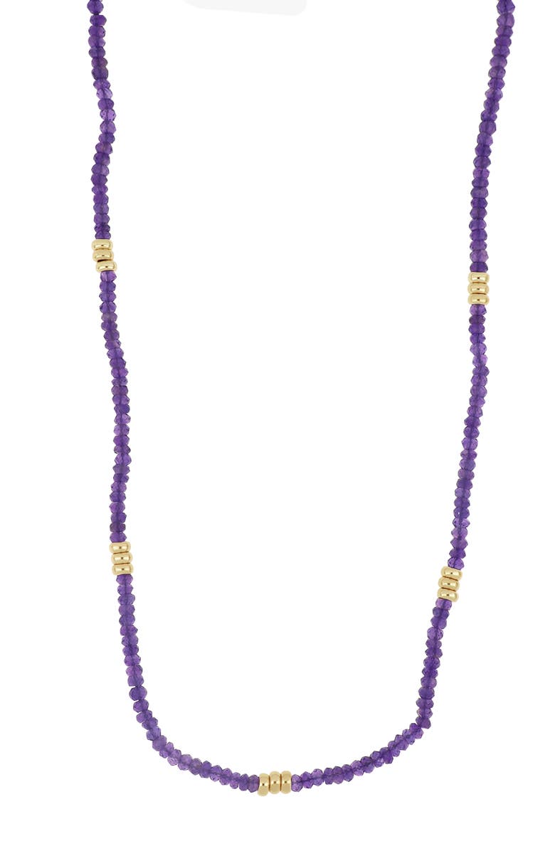 Bony Levy El Mar Amethyst Beaded Necklace, Main, color, 14Ky