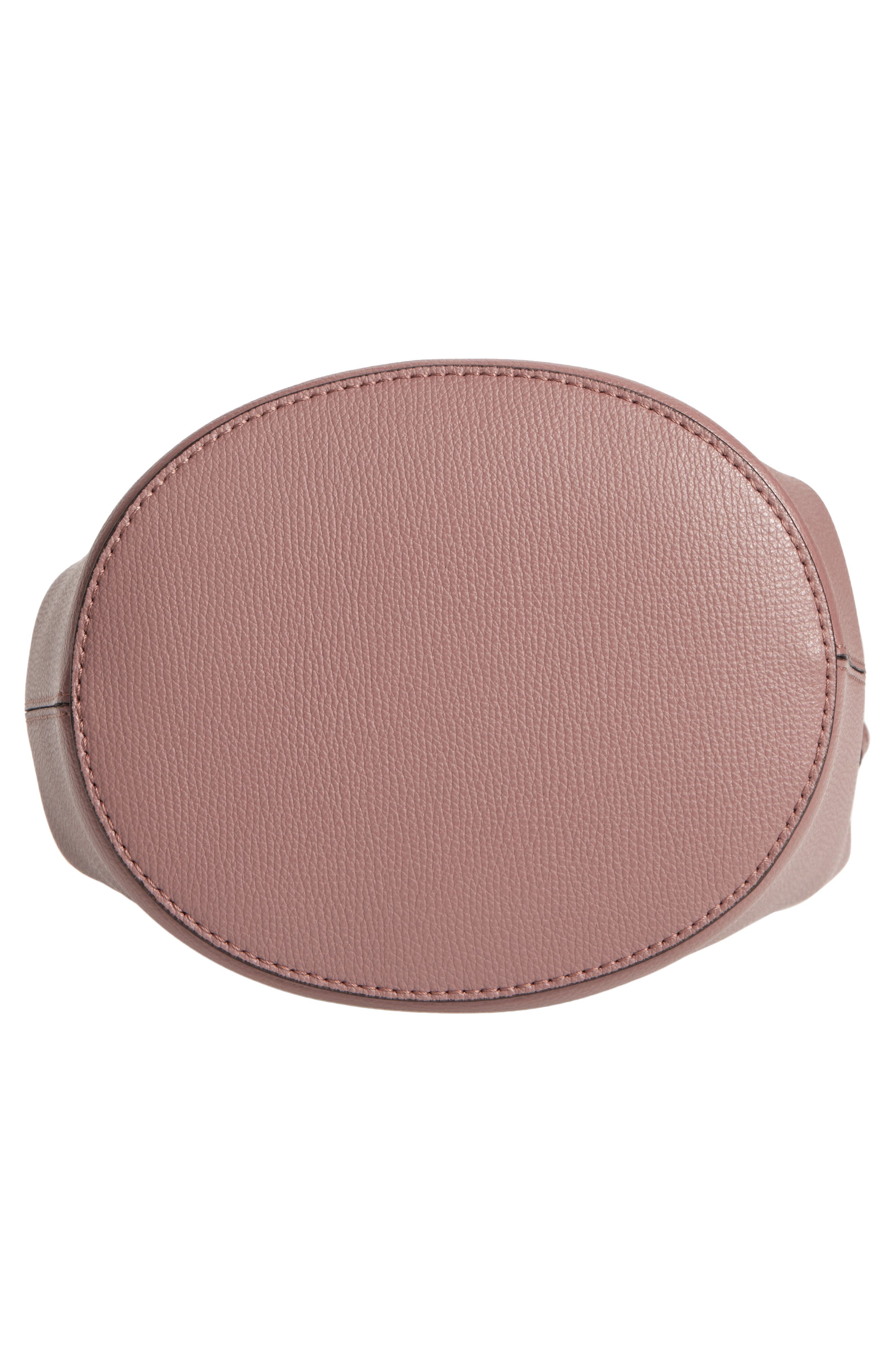 Burberry Small Lorne Leather Bucket Bag, Alternate, color, 