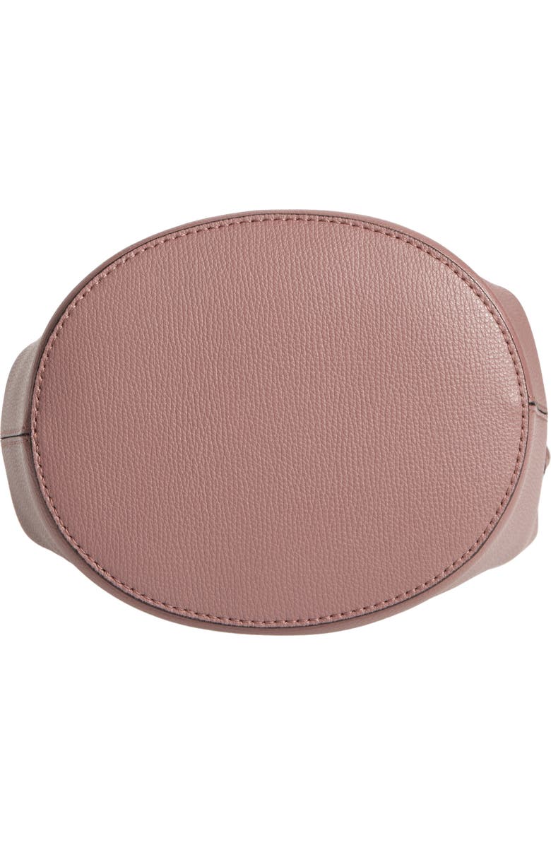 Burberry Small Lorne Leather Bucket Bag, Alternate, color,