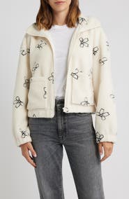 Thread & Supply Bow Embroidery High Pile Fleece Jacket