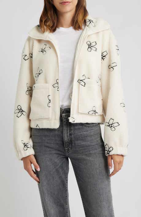 Thread & Supply Bow Embroidery High Pile Fleece Jacket