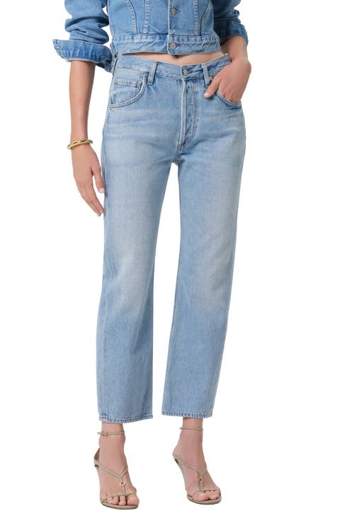 Winslow High Waist Ankle Boyfriend Jeans (Ritual Light Indigo)