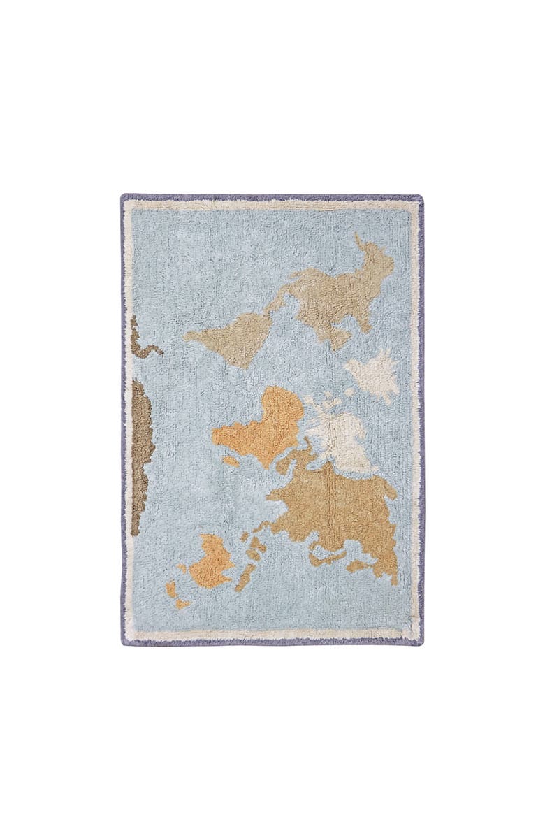 Lorena Canals Washable Rug Mini Worldmap, Main, color, Multi
